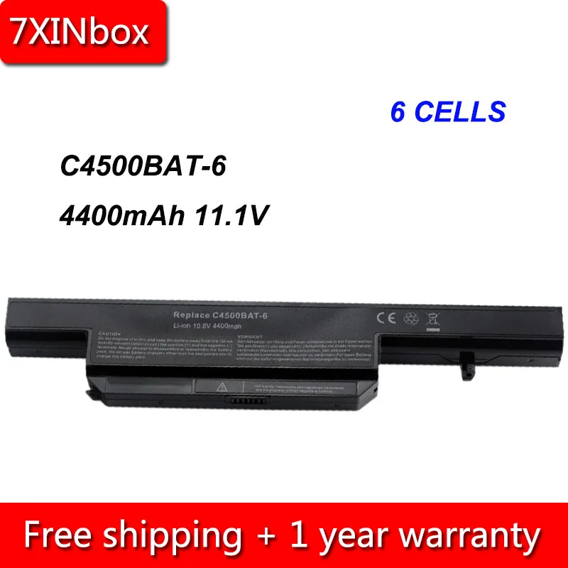 Аккумулятор для ноутбука 7 дюймов XINbox 6cell 4400 мАч 11 1 В Clevo B4100M C4500 C4500BAT6 B4105 B5100M B5130M W150