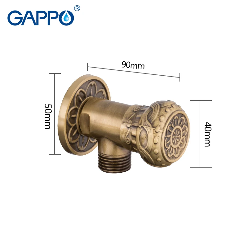 Клапан GAPPO 1/2 &quot античный латунный угловой запорный клапан для отключения воды