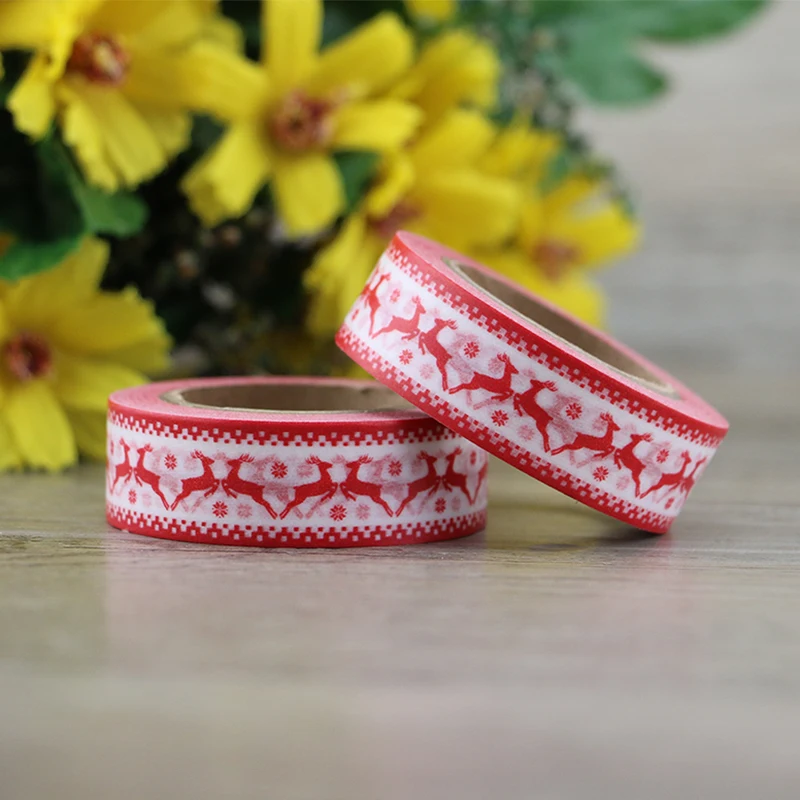 Японские клейкие ленты для скрапбукинга и подарочной упаковки рождественских