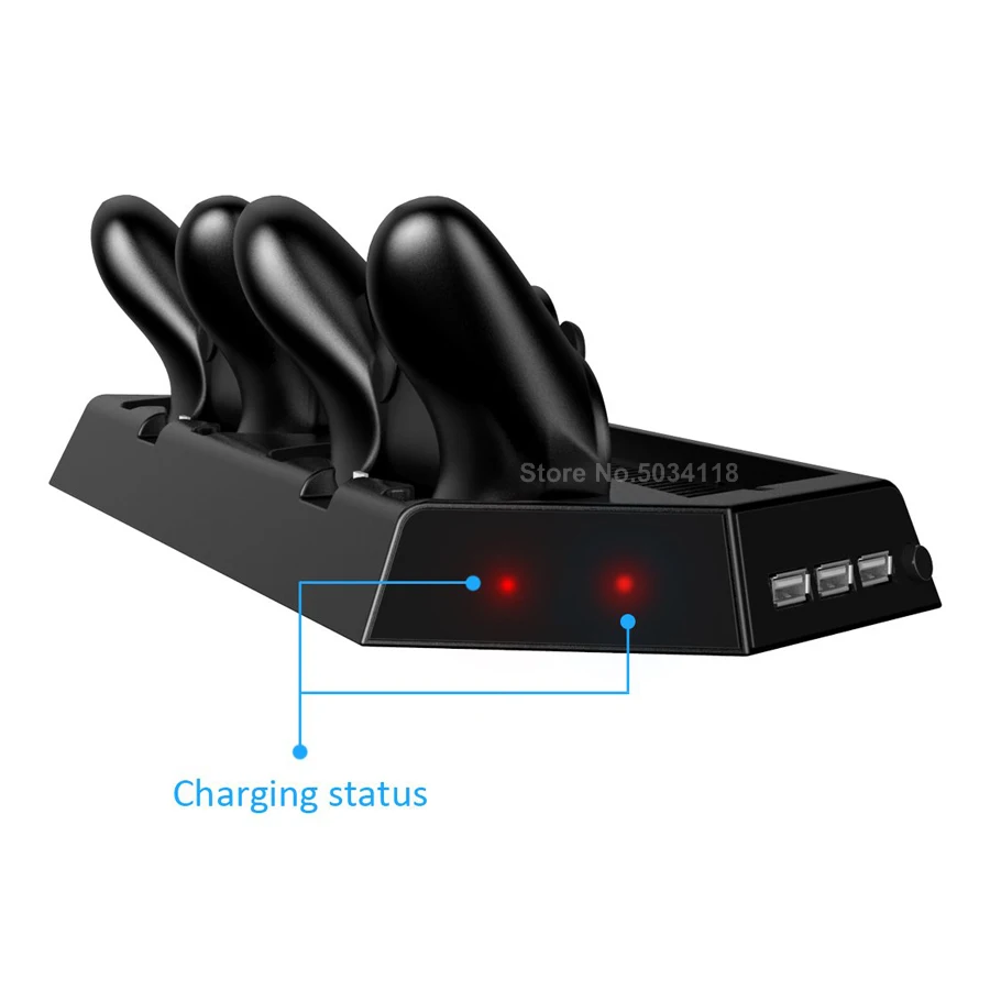 Вертикальный охлаждающий вентилятор PS4 Pro зарядное устройство для контроллера Sony