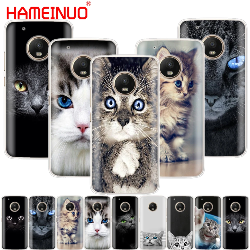 HAMEINUO кошка котенок зеленые глаза милые животные чехол для Motorola Moto G6 G5 G5S G4 PLAY PLUS ZUK
