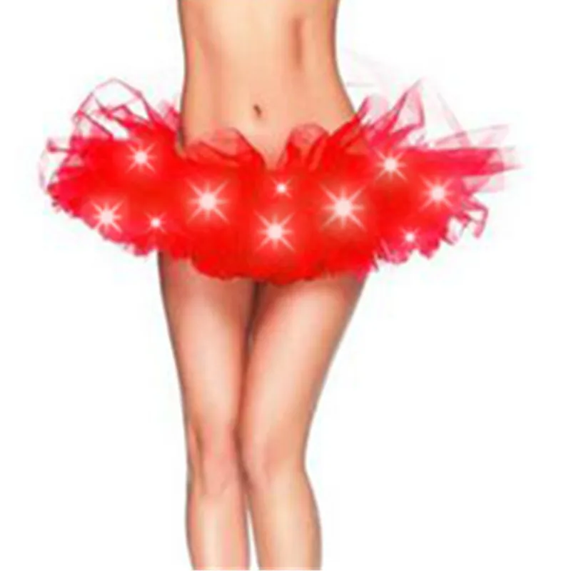 

Charming LED Lights Tutu Fashion Colorful Skirt Costume dance skirt for women hot sale high waist skirts