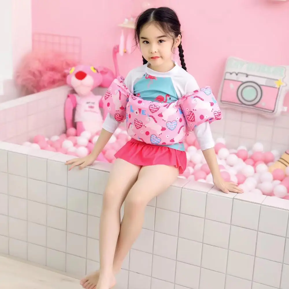 YUYU float swim Flamingo pool float Child Swimming Vest Life Jacket Kid float swim pool Swim Arm Ring Safety Training float