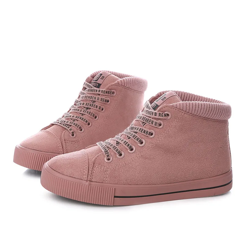 Pink Г. Новые зимние женские ботинки модные повседневные зимние ботинки на нескользящей подошве женская обувь, большие размеры 35-44 - Цвет: Pink