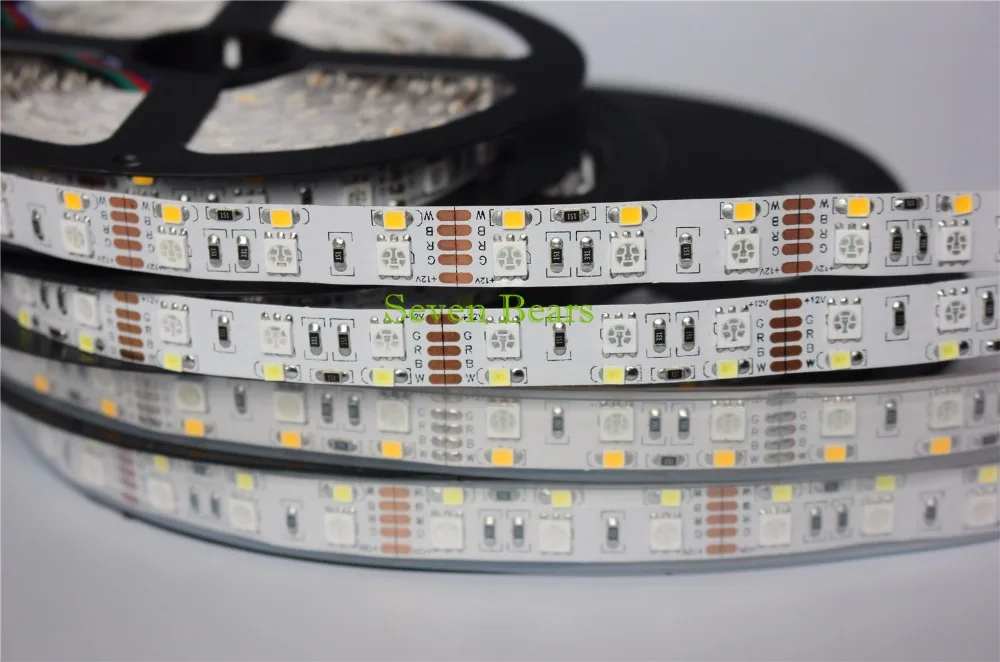 Двухрядная Светодиодная лента RGBW 5050 RGB+ 2835 белый/теплый белый DC12V 120 светодиодный/м 5 м/лот