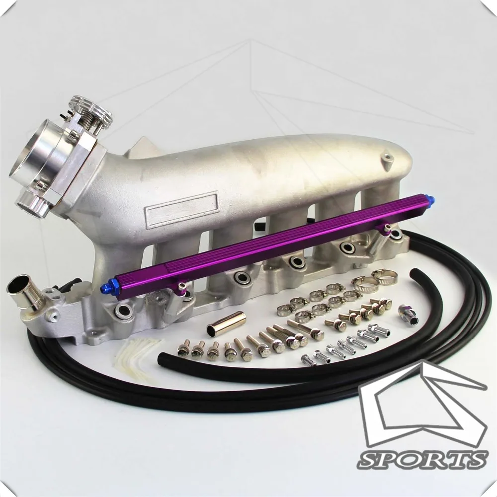 Intake Manifold +Fuel Rail &amp90-85mm Q45 Throttle Body Fits For N*issan R*33 R*32 R*B25DET | Автомобили и мотоциклы