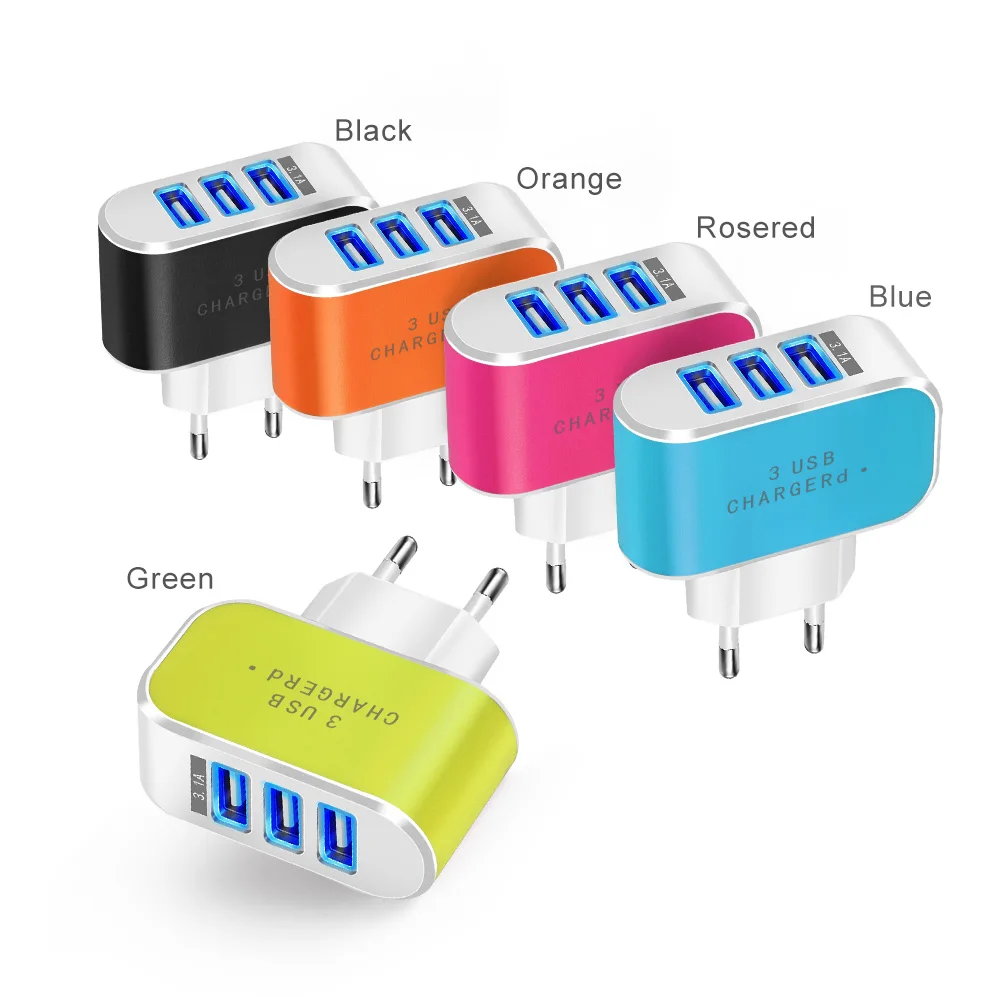 Olaf USB Charger 3 Ports 5V2A Travel Wall Power Adapter EU Charging For iPhone Xs max Xiaomi Samsung HTC Huawei | Мобильные телефоны