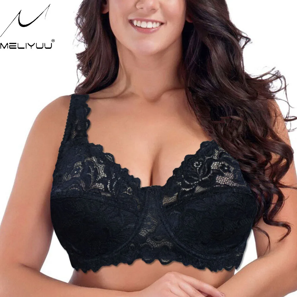 

Sexy Gorgeous Embroidery Women Bra Floral Lace Bras Padded Underwire Brassiere Lingerie Plus Size Bralette bh