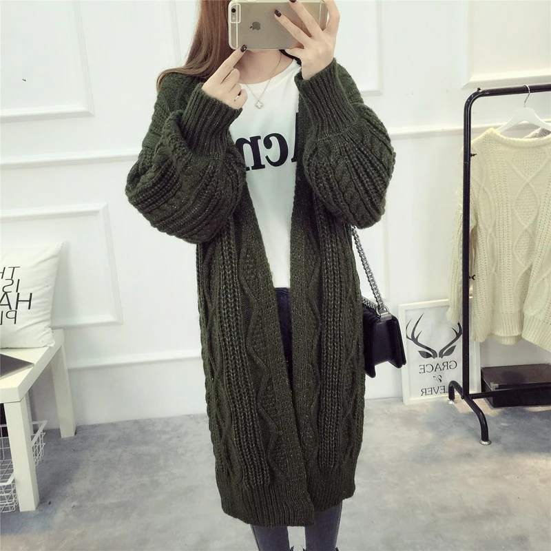 Женские Длинные кардиганы Uwback Женская рождественская зимняя куртка 2018 Женский