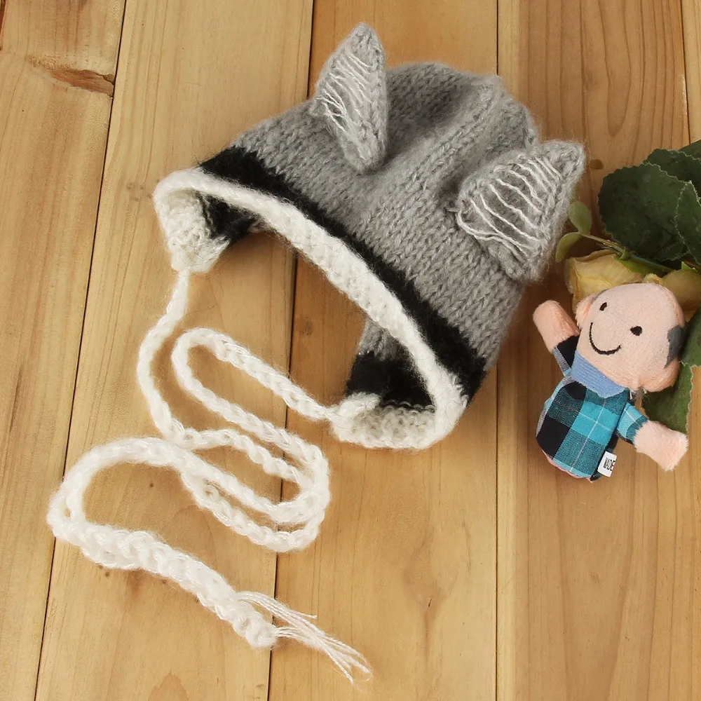 Puseky 2018 для новорожденных мохер Ушная шляпа фотографирования реквизит шапка Gorro