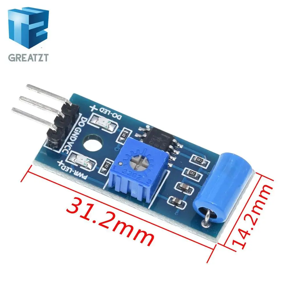 1 шт. нормально закрытый тип модуль датчика вибрации сигнализации