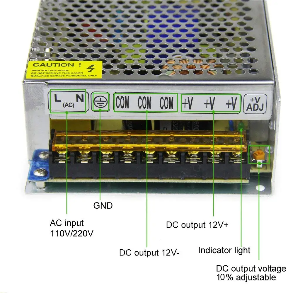 Питание Источник 12 V 20A 240 W вольт светодиодный драйвер Зарядное устройство для
