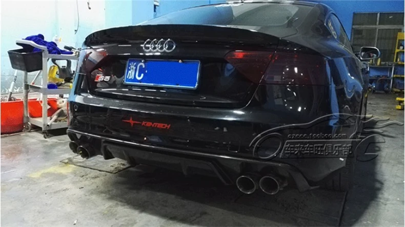 Для Audi A5 S5 Sportback 2008- углеродное волокно задний спойлер высокое качество автомобильный бампер диффузор авто аксессуары