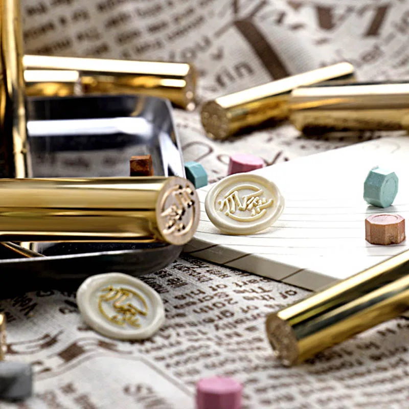 Латунный винтажный штамп для конвертов и печатей цилиндрический | Дом сад