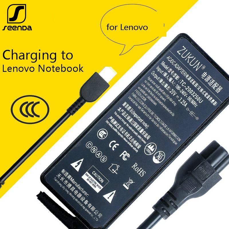 SeenDa 20V 3.25A AC Power Adapter Charger for Lenovo Laptop Square Mouth Supply Notebook | Компьютеры и офис