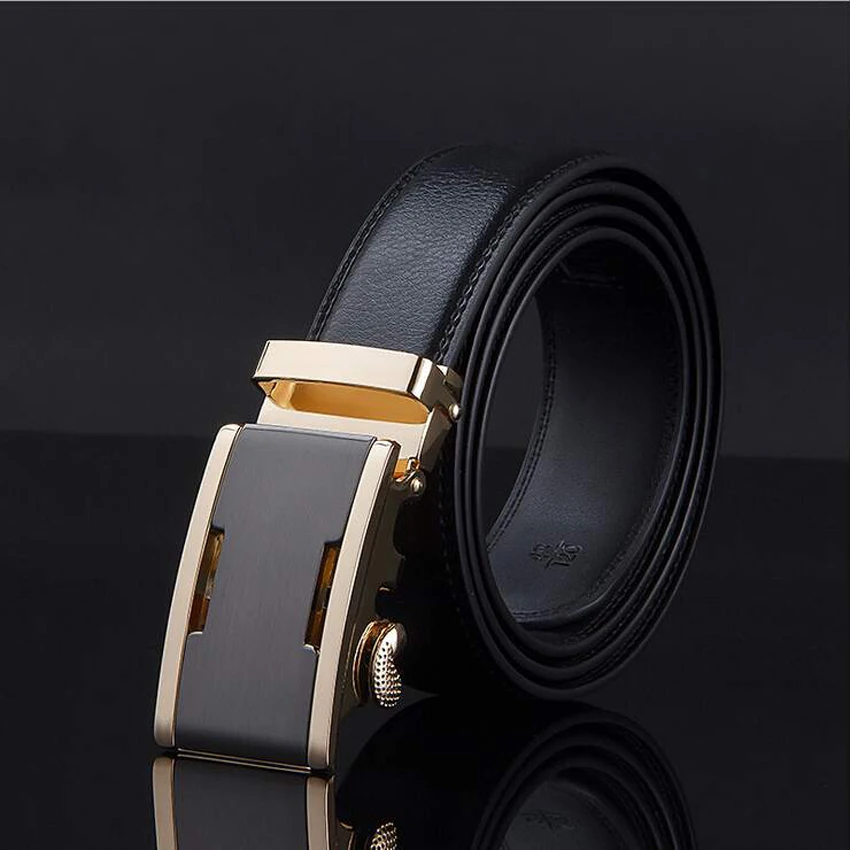 Акция! Ремень мужской из натуральной кожи с автоматической пряжкой люксовый