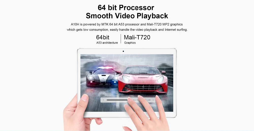 10,1 дюймов Teclast A10H Quad-Core планшетный ПК MTK 8163 2 ГБ оперативной памяти 16 ГБ Rom 1280*800 ips Android 7,0 gps Bluetooth двойной-Wi-Fi