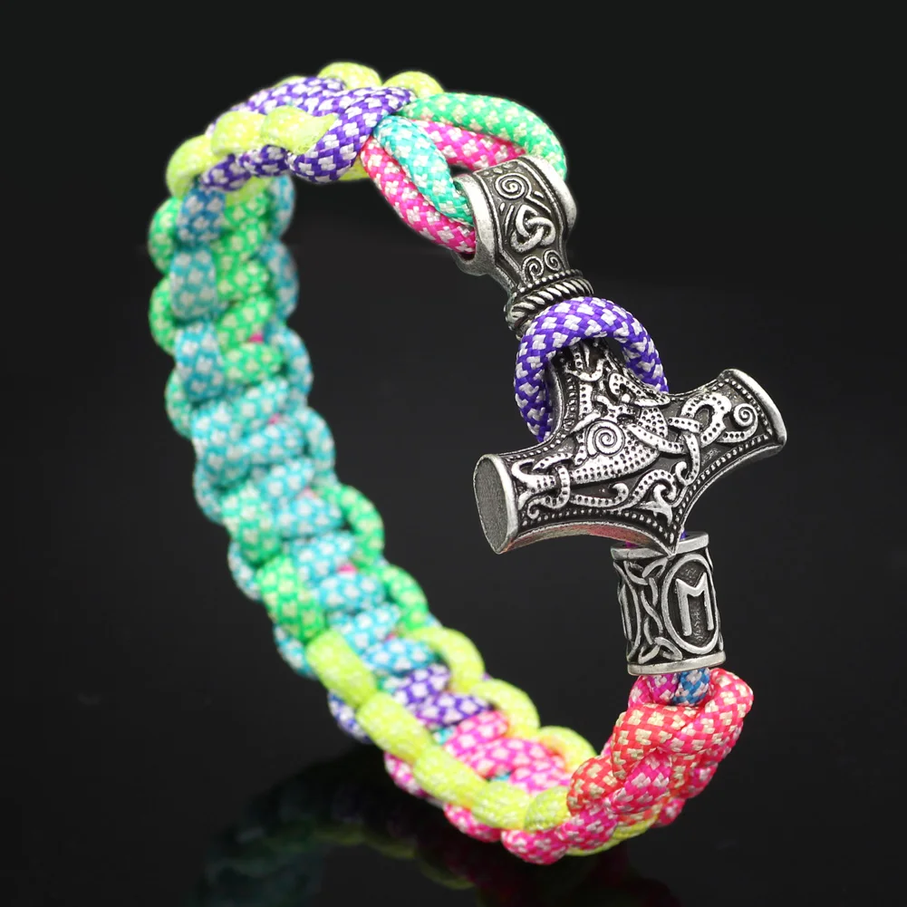 Норвежский викинг Молот Тора мьельнир из Паракорда амулеткельтские руны амулет