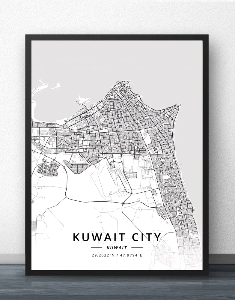 

Kuwait Map Poster