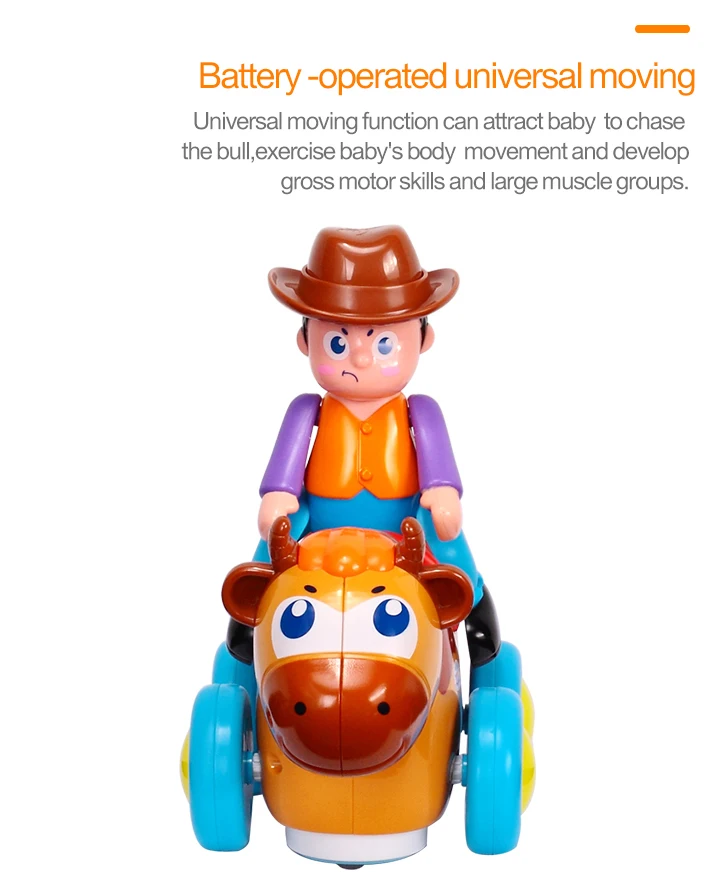 HUILE TOYS 838B Wild Bullfight детские игрушки Счастливые гонки с музыкой и светом дети ползать стиль игрушки для детей 18 месяцев