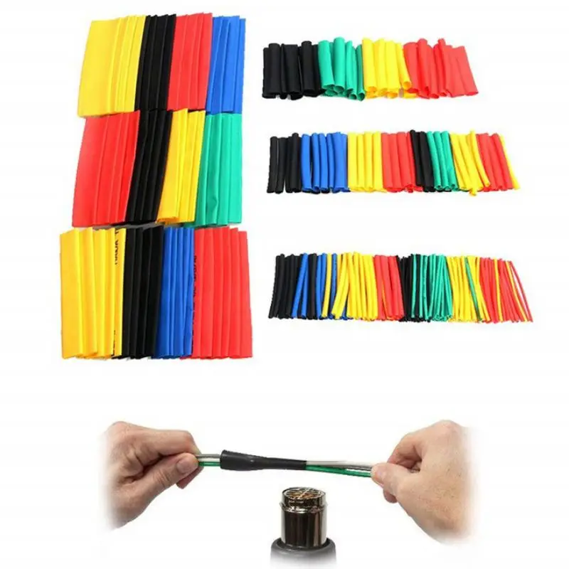 328 шт. термоусадочная трубка усадочная для автомобильного кабеля набор проводов