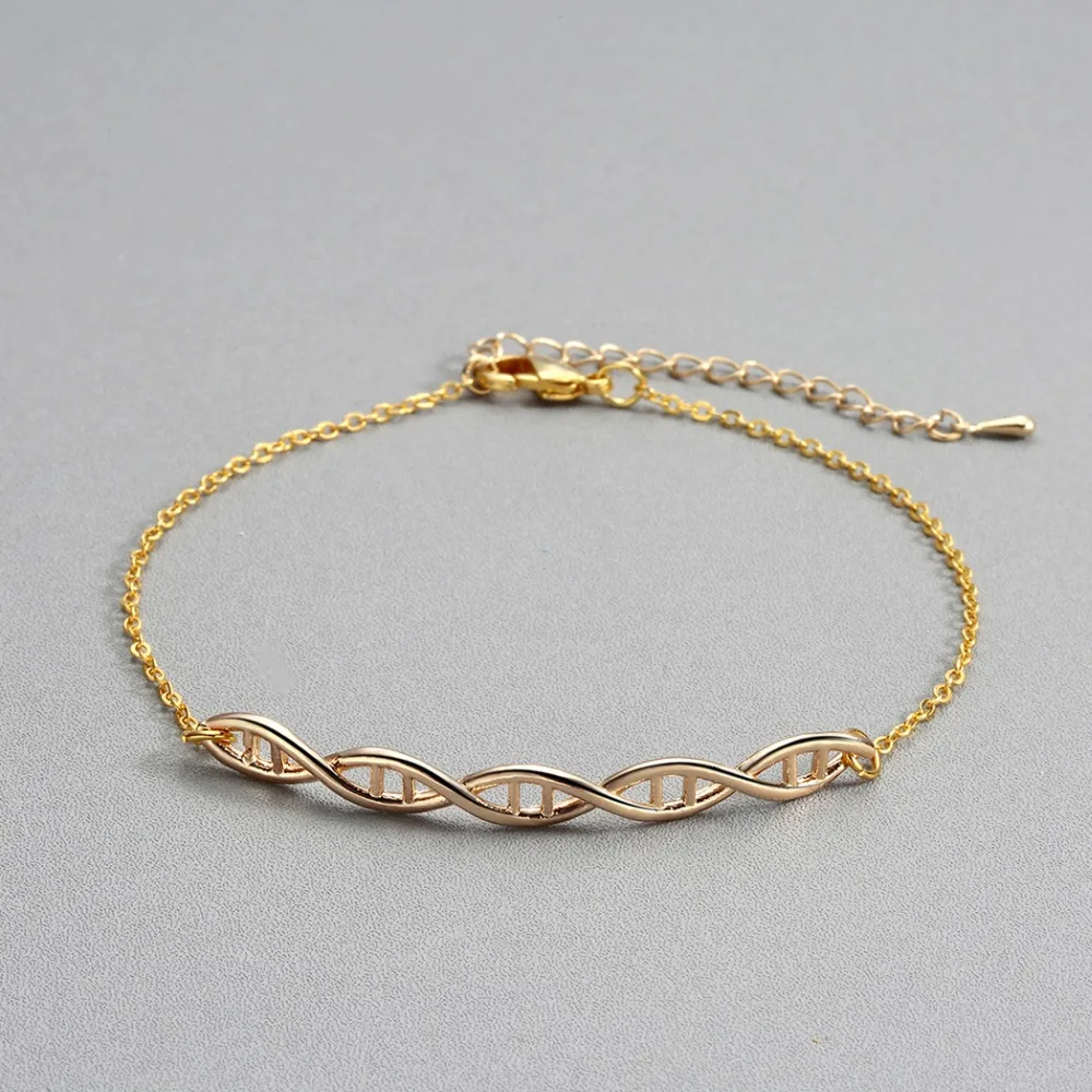CHENGXUN Очаровательная тонкая цепочка геометрический браслет для женщин золото