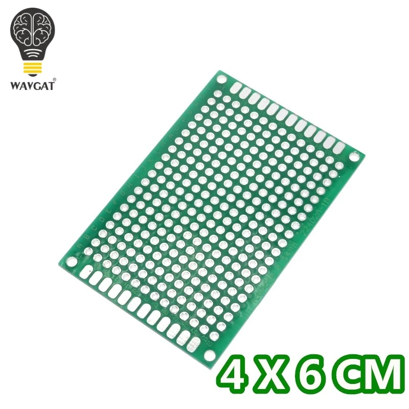 WAVGAT 4x6cm Double Side Prototype PCB diy Universal Printed Circuit Board | Электронные компоненты и