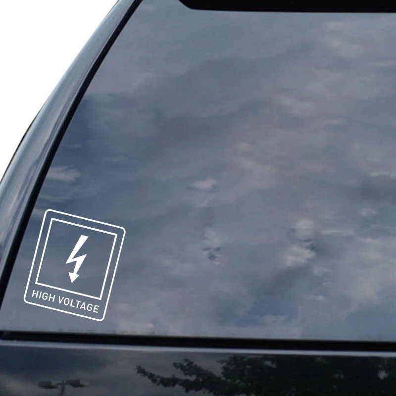11.4cm * 13.2cm Warning High Voltage Be Careful Car Sticker Vinyl Graphic Decoration | Stickers