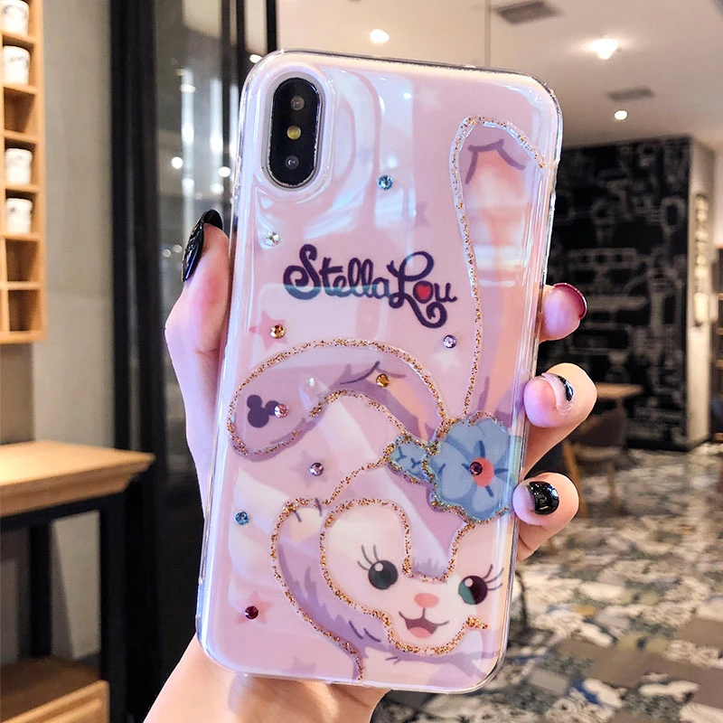 Для iphone XS max XR X bling Duffy shellieway мягкий чехол для 8plus 7plus 6SP 7 8 6 6S милый блестящий +