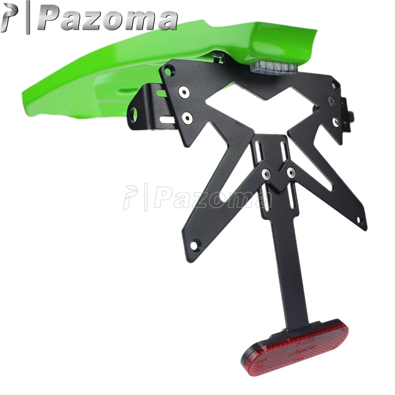 PAZOMA зеленый и черный для мотокросса Fender Eliminator/держатель номерного знака Kawasaki Ninja
