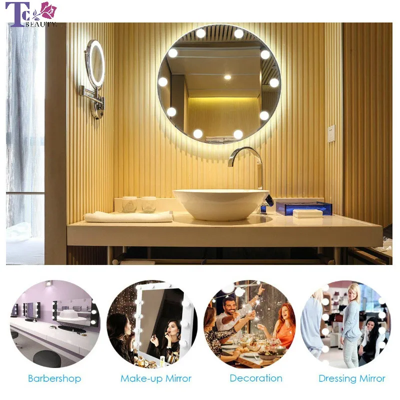 Лампа для зеркала макияжа с Usb зарядкой и подсветкой|Зеркала макияжа| |