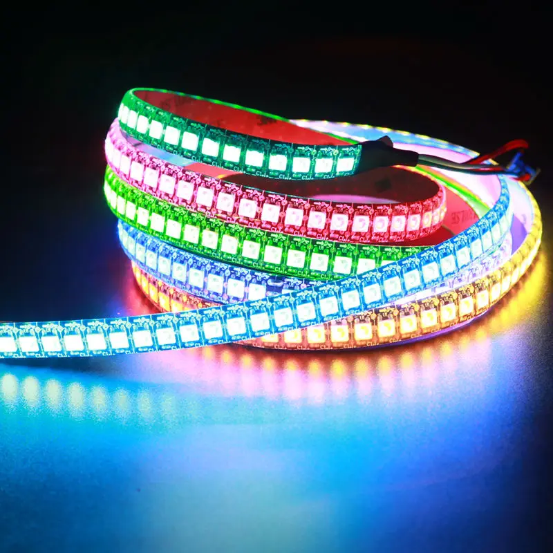 2 м 144 светодиодный s/M WS2812B 5050 SMD RGB пикселей полосы WS2812 цифровые гибкие