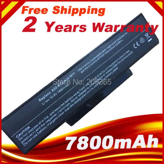 7800 мАч 9 ячеек Аккумулятор для ноутбука Asus A32 N71 K72 K72F K72D K72DR K73 K73SV K73S K73E