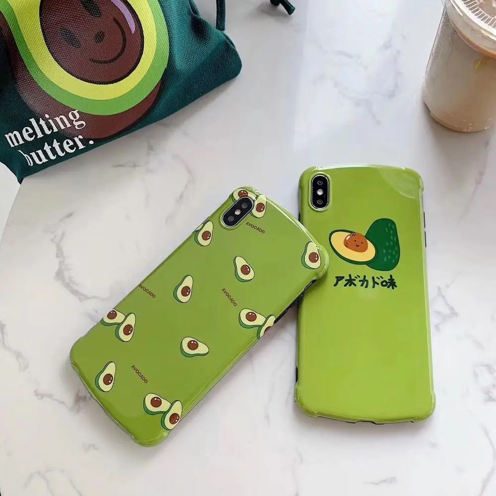 ORYKSZ Fashion Fruit Pattern Soft Phone Case For iphone 6 6s 7 8 Plus Xs Cases iPhone Xr X Max Glossy Silicon Cover Coque |