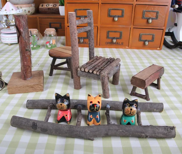 Zakka журнальный ретро мини стол Лестница Стул украшения ювелирные изделия