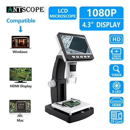 SPCC0069A Prostormer HD1000X промышленный паяльный инструмент цифровой микроскоп с камерой 4," LCD мобильный телефон ремонт микроскоп микроскопия - Цвет: SPCC0069A