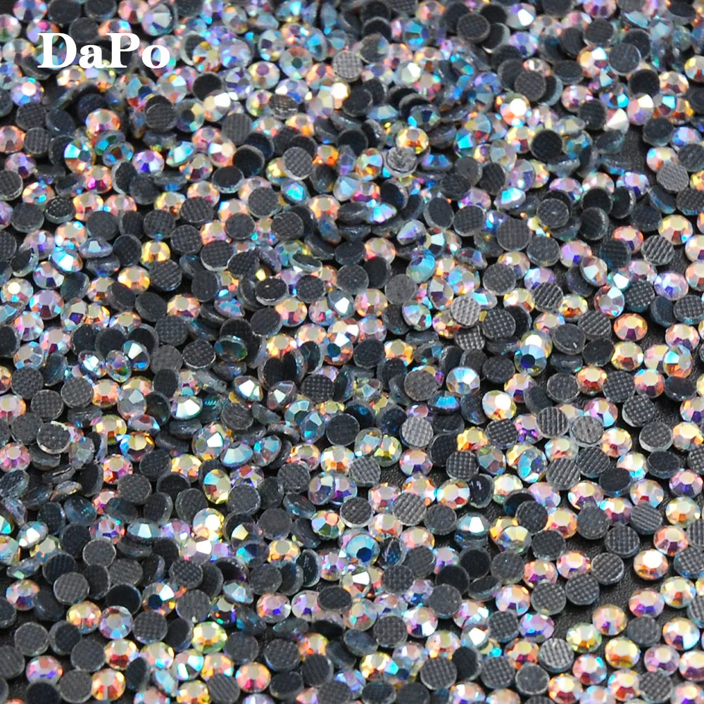Низкая цена супер блестящий DMC Горячая фиксация Стразы SS6 1440 штук пакет кристалл AB