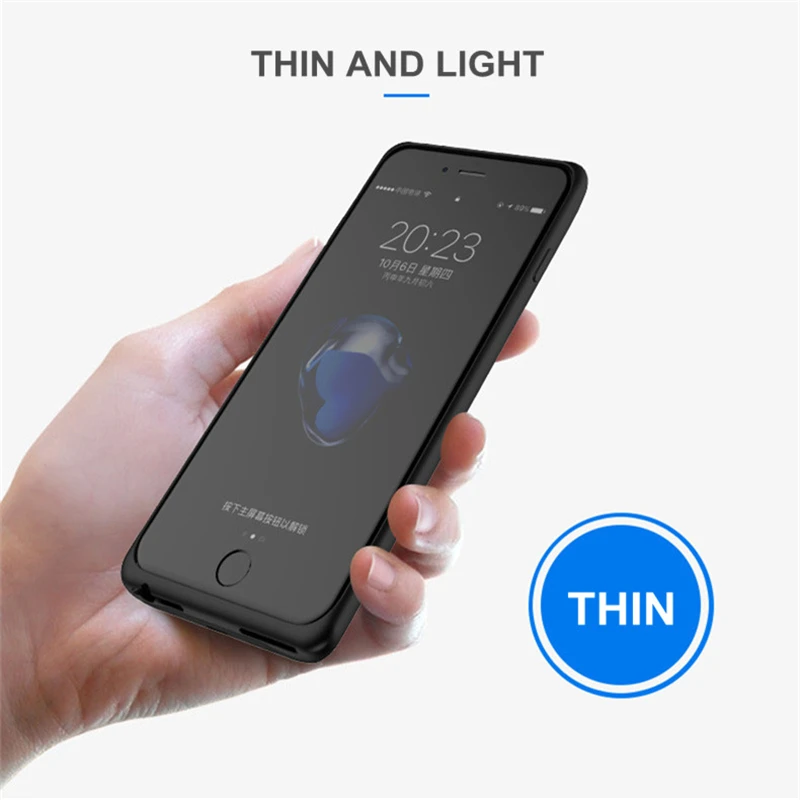 Чехол для зарядки NTSPACE 5000mAh power Bank для iPhone 6, 6s, 7, 8, чехол для зарядки аккумулятора s, 7000mAh для iPhone 8, 7, 6s, 6 Plus, чехол для аккумулятора