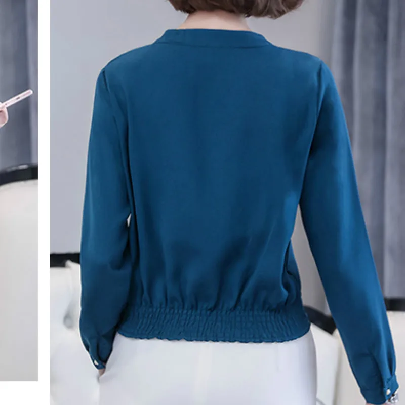 Новое поступление 2017 женские Повседневное тонкий плюс Размеры Blusas Осень Мода
