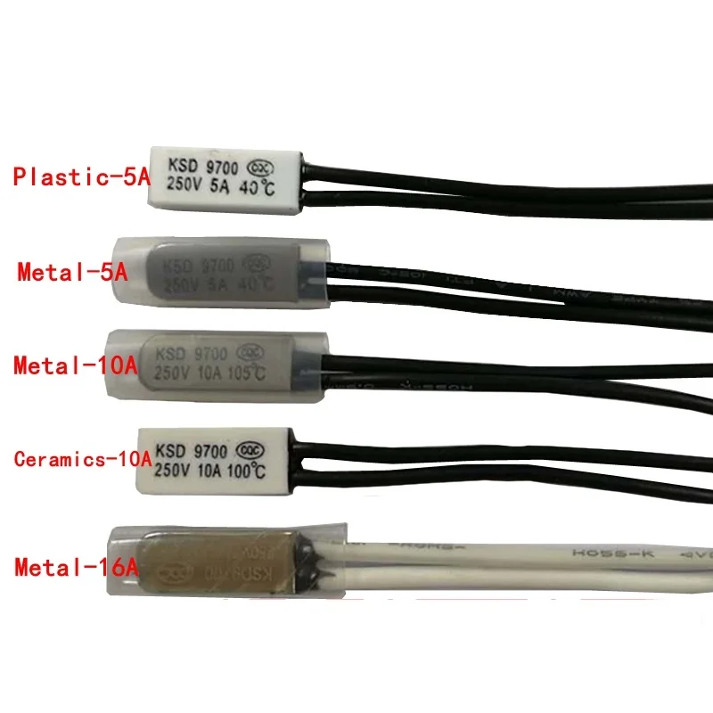 XIXI Термостат 10C-240C KSD9700 40C 45C 50C 55C 60C 65C 70C Bimetal Disc Temperature Switch Thermal Protector degree on.