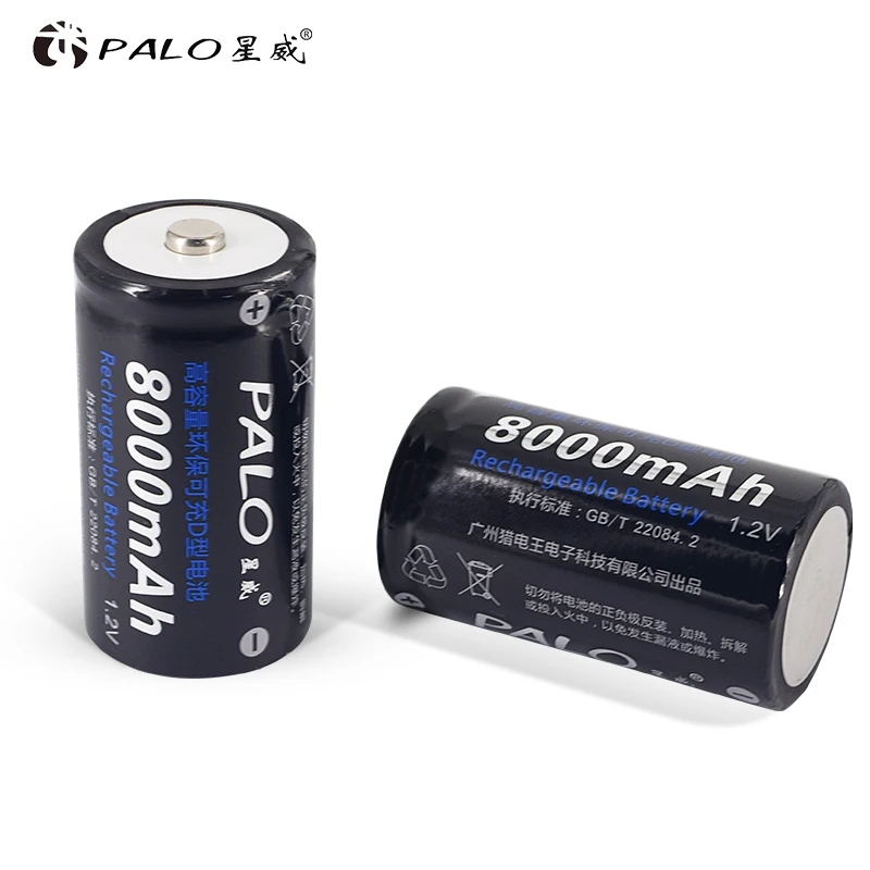 8 шт 8000mAh 1 2 v D Размер аккумуляторных батарей для вспышки света с 4 батарейных