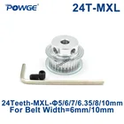 POWGE трапециевидная 24 зубчатый шкив Mxl Зубчатый шкив Диаметр 566,357810 мм для шириной 6 мм 10 мм Синхронизация Ременная Передача колеса 24 зубы до 24 месяцев