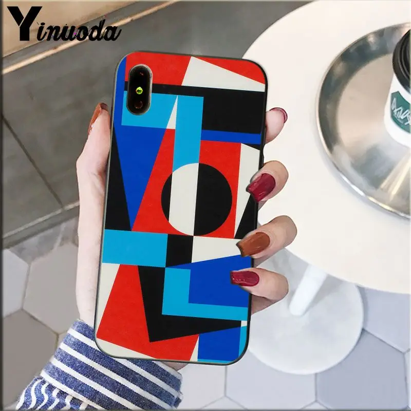 Yinuoda Питер mondrian является абстрактным Черная мягкая крышка чехол для телефона Apple