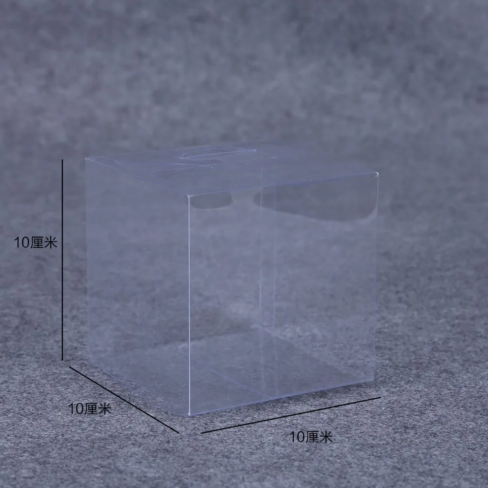 100 шт./лот 7x7x7 7x7x7x10 см ПВХ прозрачная упаковка подарочные коробки прозрачные