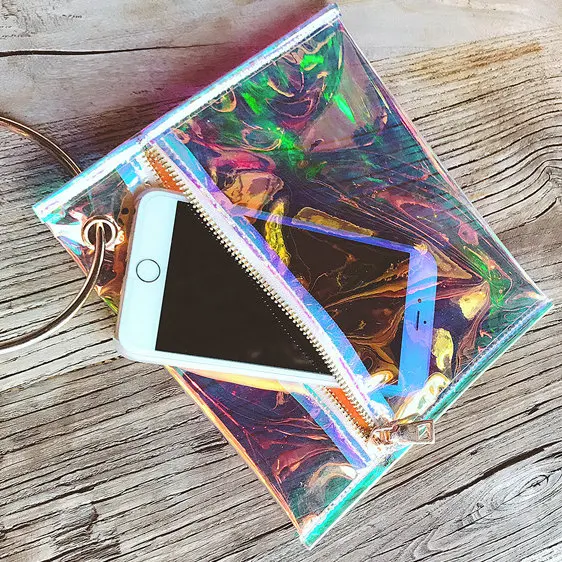 2018 горячая весело персонализировать женщина флуоресценции моды цвет сумки