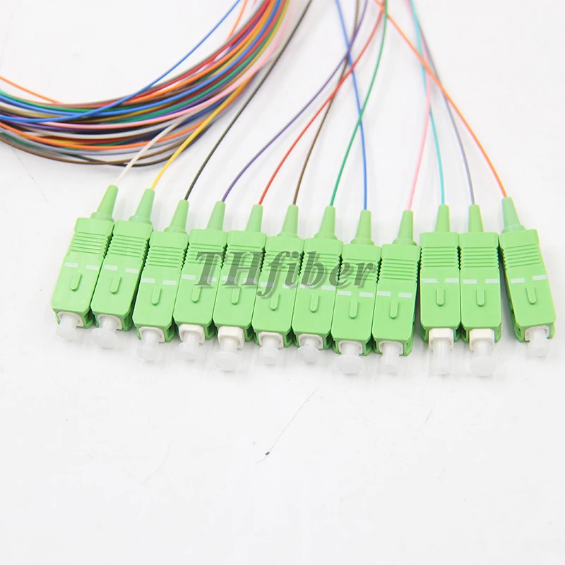 Новинка высокое качество 1 5 м 12 жильный пучок pigtail SC/APC FC/APC LC/UPC одномодовый цветной