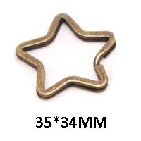Key Ring-Star BoYuTe(5 шт./лот) металлический железный ключ держатель Сплит Кольца Сердце Звезда брелок в форме Микки Diy аксессуары для украшений - Цвет: Key Ring-Star