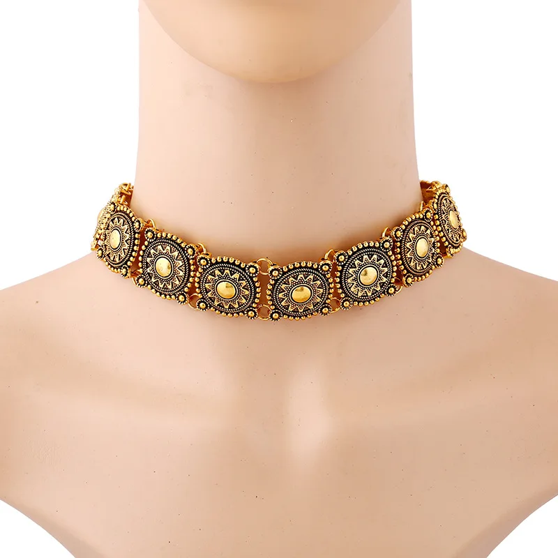 Новый дизайн винтажная Этническая Цыганская тибетская заявка Античное золото