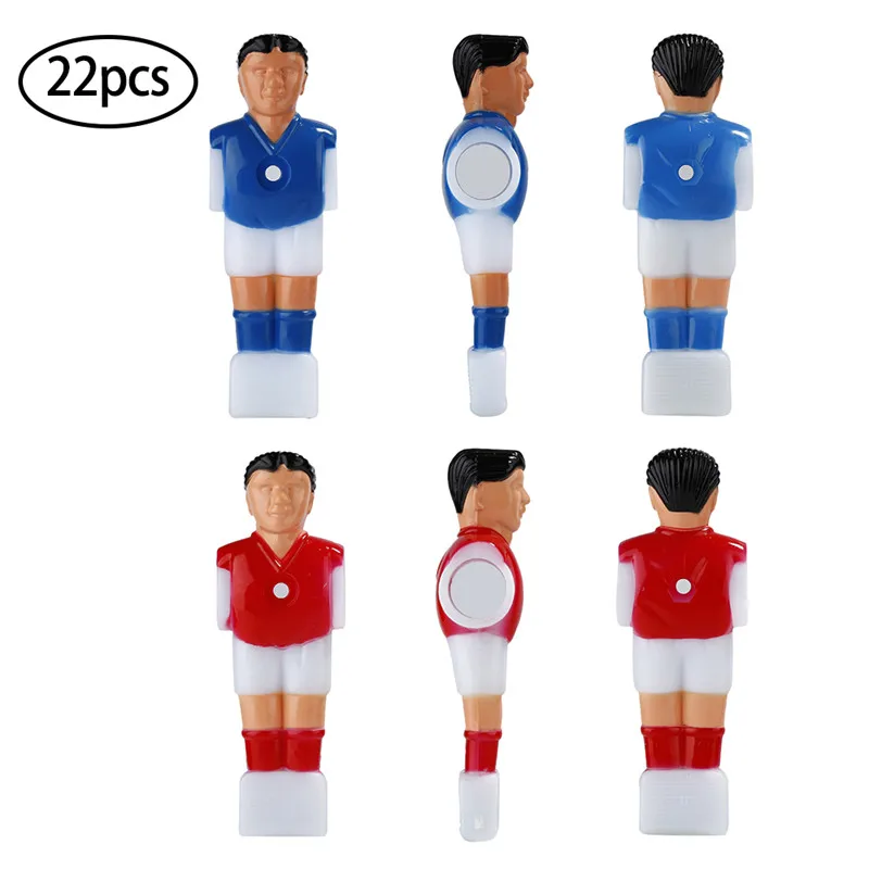 22 PCS Hot Blue Red Set Top Quality Vivid Character Design Never Fade Foosball Soccer Table Replacement Parts Man Player | Спорт и