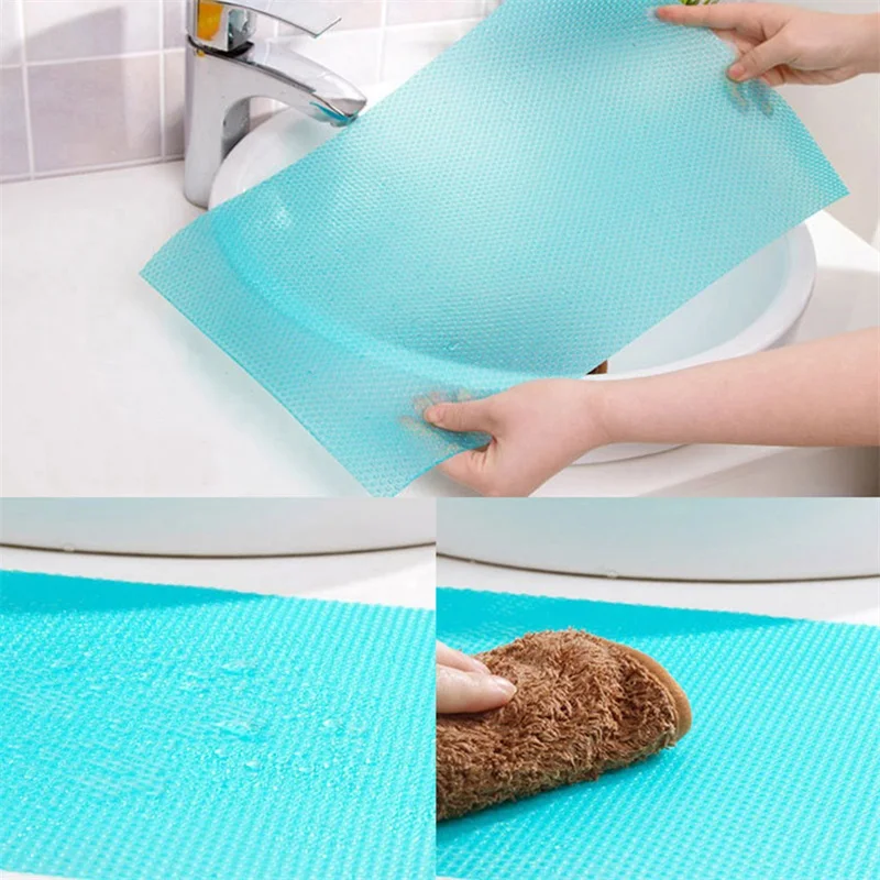 Коврик для холодильника легко моющийся антибактериальный 45x29 см 4 шт.